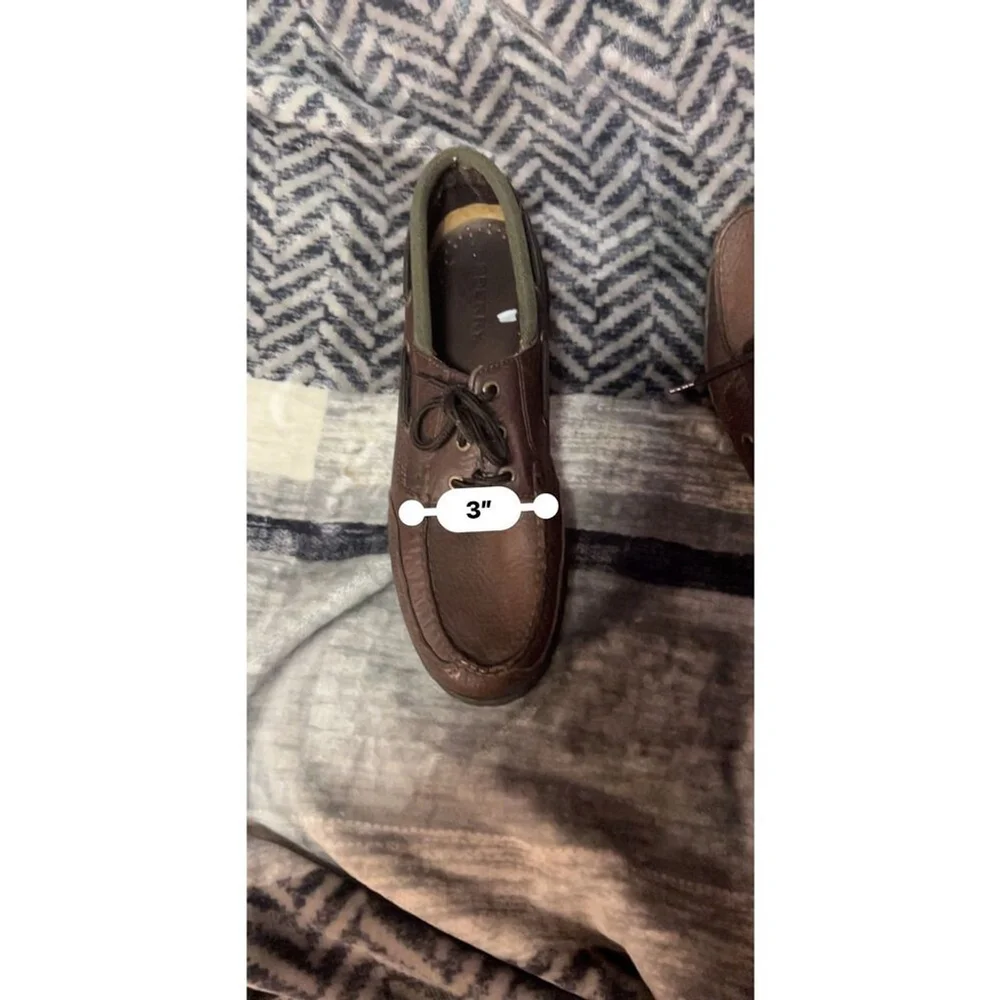 Sperry Mens 11.5M Brown Leather Boat Shoes